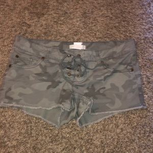 Green camo shorts